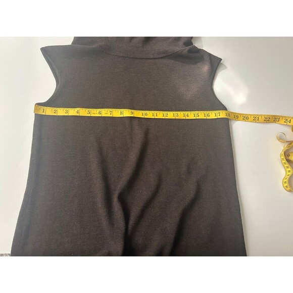 Land’s End Women’s Sweater Dress 100% Merino Wool Cowl Neck Size M Dark Brown - Picture 8 of 13